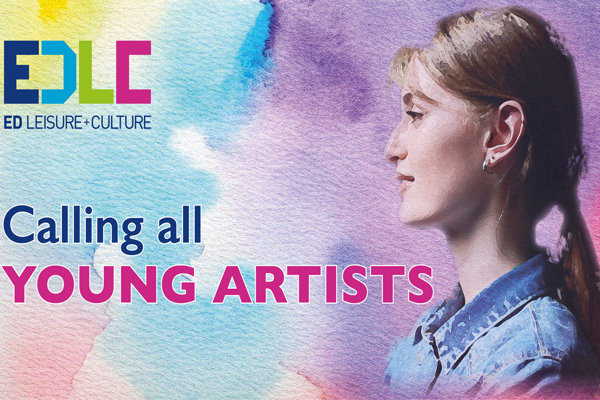 Image of female on poster calling all young artists