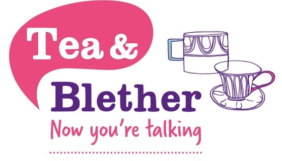 Tean and Blether with cup and saucer