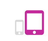 grey phone icon and purple phone icon